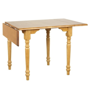 HomeStock 34-48" Rectangular Extendable Drop Leaf Dining Table , Light Oak Wood , Seats 2, 4