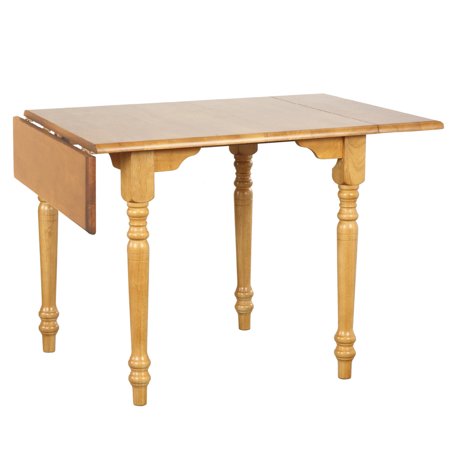 HomeStock 34-48 Rectangular Extendable Drop Leaf Dining Table Light Oak Wood Seats 2 4