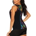 thumbnail image 3 of KLL Neon Psychedelic Giraffe Print Womens Tank Top Sleeveless Workout Tops Athletic Running Shirts Yoga Gym Clothes-XX-Large, 3 of 7