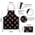 thumbnail image 3 of Pioneer Flower Floral Print Pattern Apron-Garden Aprons for Women with Pockets-Cotton Linen Waterproof Kitchen Cooking Gardening Aprons Adjustable for Kitchen,Cooking,BBQ and Salon 33x27 Inch, 3 of 7
