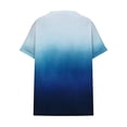 thumbnail image 5 of TQWQT Plus Size Tops for Women Short Sleeve T Shirts Gradient Graphic T-Shirt V Neck Shirt Summer Casual Tunics Blouses with Pocket Royal Blue 5XL, 5 of 5