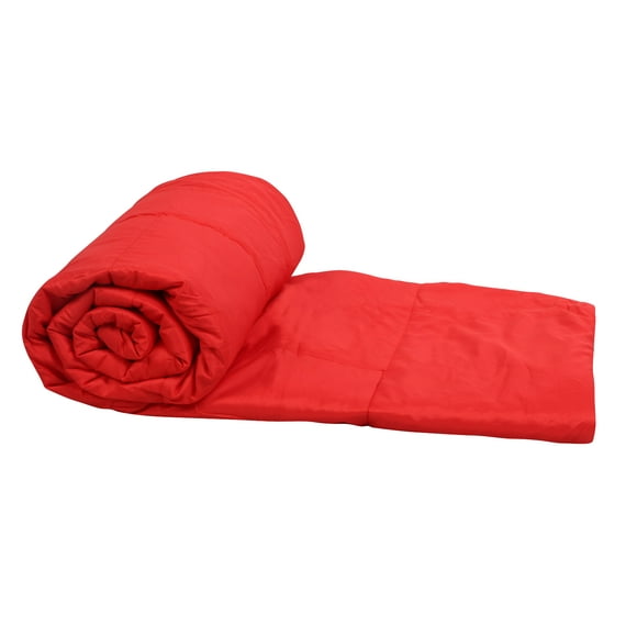 Ozark Trail Lightweight Puffy Quilted Outdoor Camping Blanket, Red