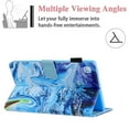 thumbnail image 3 of For Samsung Galaxy Tab A8 10.5 Case Model SM-X200/X205, Allytech Marble PU Leather Multi-Angle Viewing Stand Shell with Pen Holder Card Pocket Smart Cute Case for Galaxy Tab A8 10.5" 2021, Blue Marble, 3 of 6