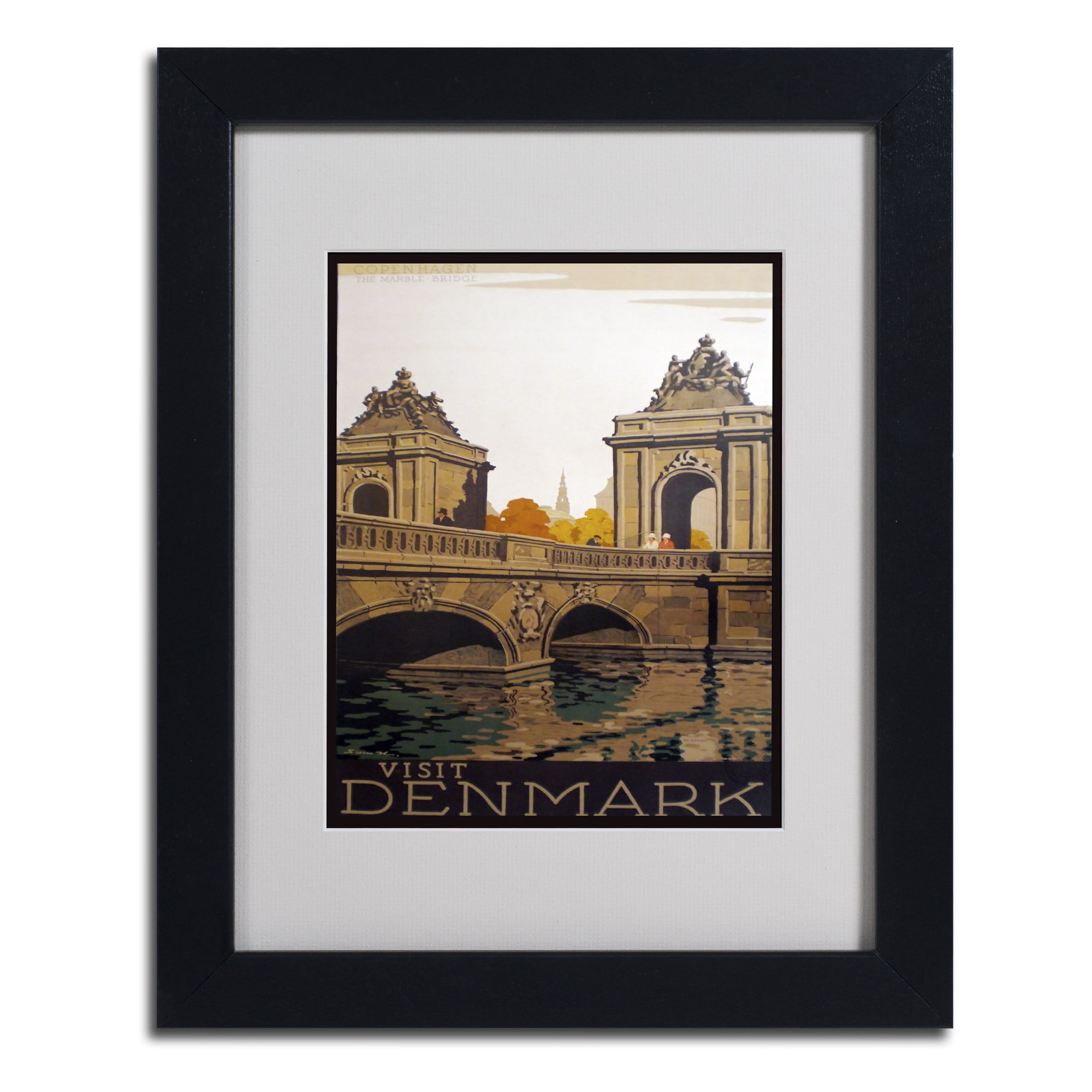 Matted art under acrylic in a wood frame