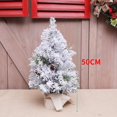 thumbnail image 1 of Árbol de Navidad con nieve flocada, decoración navideña, decoración para el hogar, ventana, escritorio, mostrador, adornos de regalo navideño, 1 of 6