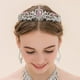 thumbnail image 4 of Tiara Corona, Corona Princesa, Tiaras Mujer Rairsky, Corona Niña, Tiara Plata para Mujer Tiara Cristal Rosa Corona Cristal con Peines, Corona Princesa Cristales, 4 of 7