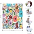 thumbnail image 4 of Pioneer Flower Floral Print Pattern Blanket,Comfortable Soft Flannel Throw Blanket,All Season,Warm Lightweight Blankets for Sofa Bed Couch Living Room Chair,30"x40", 4 of 4