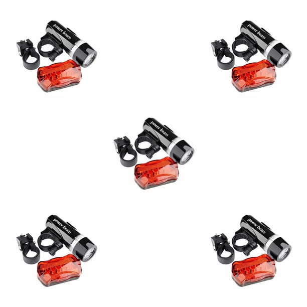Eigraketly Juego de luces delanteras y traseras para bicicleta, linterna LED para faros delanteros, juego de luces traseras, Kit de lámpara para bicicleta Type2 NO2 Eigraketly CBP121226