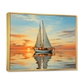 thumbnail image 2 of Designart "Reflecting Rhythms on Sailboats I" Sailing Boat Floater Framed Canvas Wall Art, 2 of 7