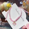 thumbnail image 5 of Pulsera de cuerda trenzada Sanrio de dibujos animados para niñas, colgante ajustable de Hello Kitty, Cinnamoroll Lotso Kawaii, accesorios de joyería, regalos, 5 of 5