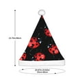 thumbnail image 3 of Kowoue Beautiful Red Ladybug Pattern Santa Hat Christmas Hats for Adults, Holiday Unisex Velvet Comfort Xmas Hat for Women Men, 3 of 6