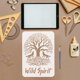 thumbnail image 3 of Plantillas con diseño de espíritu salvaje con pincel (29,7 x 21 cm). Plantillas del Árbol de la Vida. Plantillas decorativas de lobos. Plantillas con motivos de plantas y árboles., 3 of 9