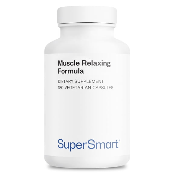 SuperSmart - Muscle Relaxing Formula - with Magnesium Citrate, Valerian Root & Vitamin E - Muscle Relaxer Supplement | Non-GMO & Gluten Free - 180 Vegetarian Capsules