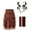 Coffee, variant on Gyujnb Womens Reindeer Cosplay Outfit Irregular Layered Tulle Skirt Set with Antler Headband Arm for Halloween Christmas Theme Party Role Play Fancy Dress,L