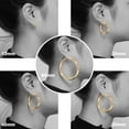 thumbnail image 5 of TINGN Small Gold Hoop Earrings for Women 14K Gold Plated 925 Sterling Silver Post Hypoallergenic Mini Chunky Open Hoops Earrings, 5 of 5