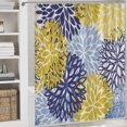 thumbnail image 5 of 4 Pcs Shower Curtain Set Spring Floral Flowers Abstract Plant Aster Leaf Nature with Non-Slip Rugs Toilet Lid Cover and Bath Mat, 5 of 7