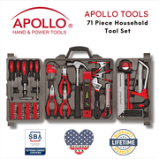 مجموعة أدوات منزلية من Apollo Tools مكونة من 71 قطعة - Dt0204