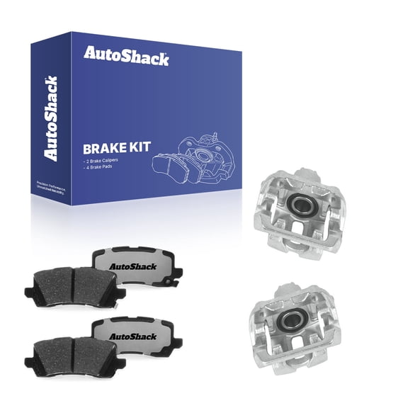 AutoShack Rear Brake Calipers Ceramic Brake Pads Replacement for 2018-2025 Honda Odyssey 2017-2020 Acura MDX 6-PC Kit