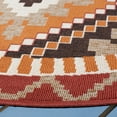thumbnail image 3 of SAFAVIEH Veranda Johann Geometric Indoor/Outdoor Area Rug, Rust/Red, 5'3" x 5'3" Round, 3 of 6