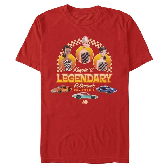 Mens Mattel Hot Wheels and Barbie Keeping It Legendary T Shirt