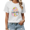 White, variant on Spring Easter Happy Easter Day Eggs Graphic Tees Womans Tshirt Shirts Black White S-5XL Tops