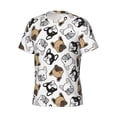 thumbnail image 5 of Vsdgher French Bulldog3 Print Men's Dry Fit Mesh Athletic Shirts Moisture Wicking Tennis T-Shirt Tops, 5 of 9