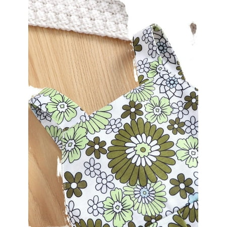 

Boho Floral Print Straps Overall Sleeveless Multicolor Baby Jumpsuits (Baby s)