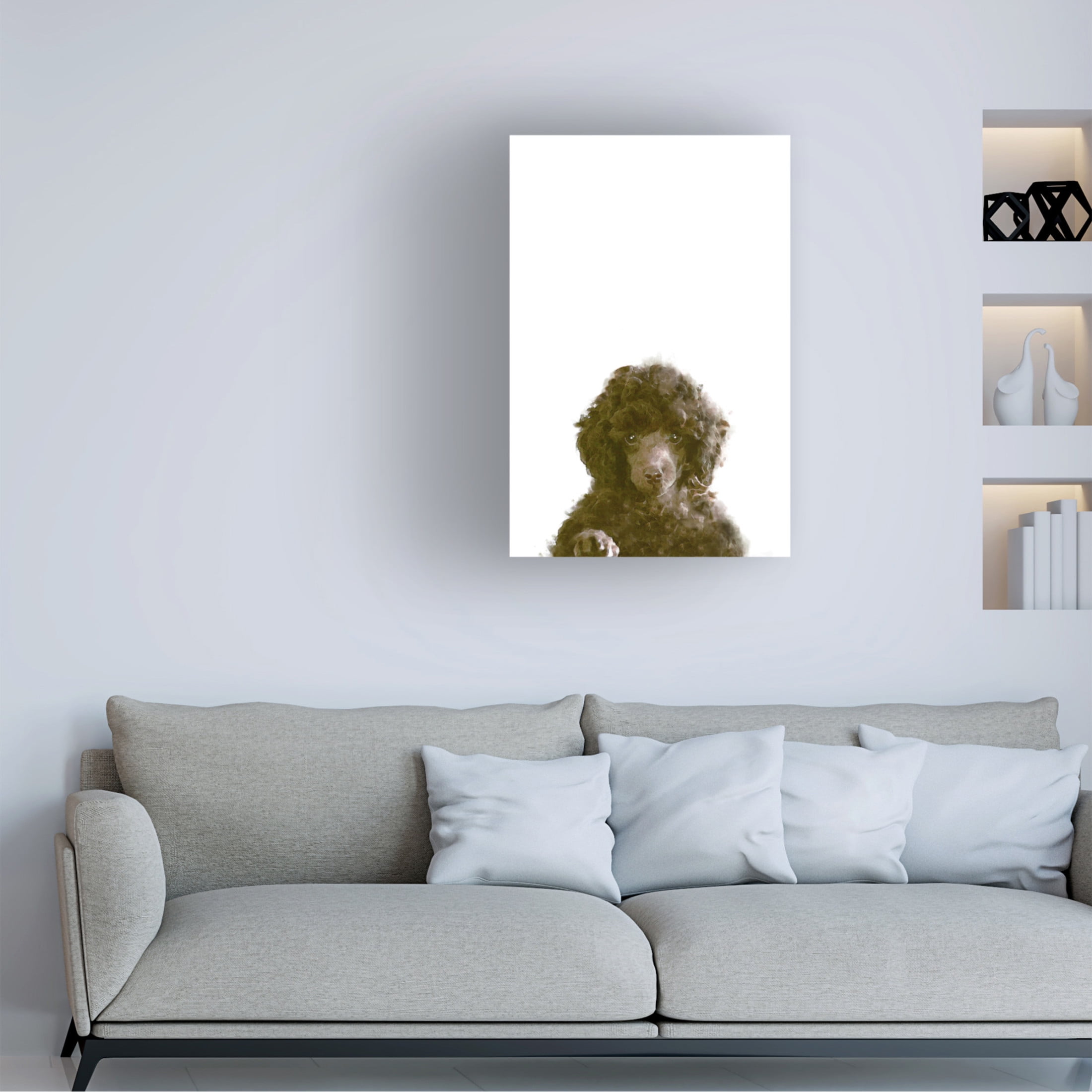 Canvas Wall Art - Pictufy Studio Ii 'The Dog' Wall Art for Living Room, Bedroom, or Office Décor by Trademark Fine Art - 16 x 24 Inches