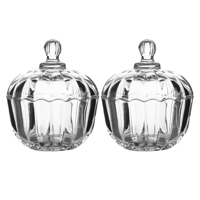 Candy Glass Lids Bowl Lid Decorative Jars Dish Counter Kitchen Cookie