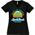 thumbnail image 3 of Inktastic Summer Enjoy the Sunshine Myrtle Beach South Carolina Blue Women's Plus Size V-Neck T-Shirt, 3 of 5