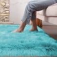 thumbnail image 7 of Junovo Luxury Fluffy Area Rugs Areary Rug for Bedroom Shaggy Rugs Area Carpet for Living Room Bedroom,4'x6',Light Blue, 7 of 7