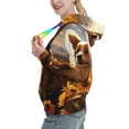 thumbnail image 2 of Kdxio Vintage Cute Corgi Sunflower Print Womens Oversized Hoodies Sweatshirts Hooded Pullover Tops Sweaters Casual-Medium, 2 of 7