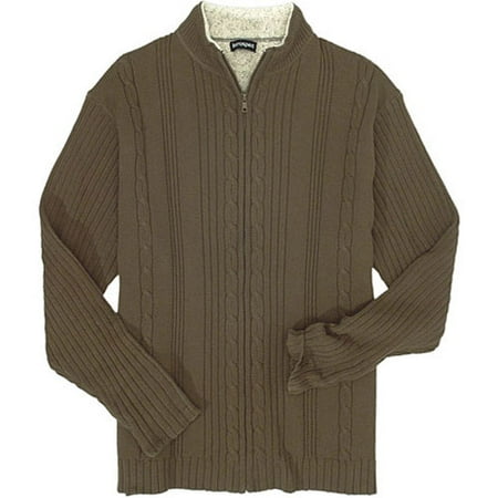 Men's Full-Zip Cable Knit Sweater