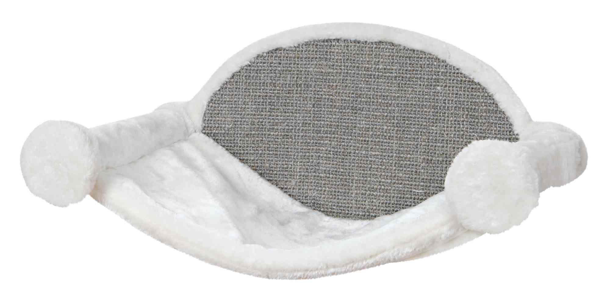 TRIXIE Plush & Sisal Cover Cat Perch with Steps Hammock & Condo, 4 Piece Set, Gray-White