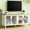White+Natural, variant on Harper & Bright Designs Modern TV Stand with Glass Doors for 70 inch TV, Wood TV Storage Cabinet with Adjustable Shelves for Living Room, White+Natural