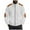 White, variant on ZCFZJW Mens Corduroy Jackets Casual Solid Color Long Sleeve Full Zip up Stand Collar Cardigan Outwear Tops Loose Regular Fit Cotton Windbreaker with Elbow Patch White S