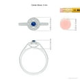 thumbnail image 5 of ANGARA Natural Vintage Style Sapphire Halo Ring with Milgrain Detailing in 14K White Gold for Women (Size-3mm) | September Birthstone, Anniversary, Jewelry Gift for Women | Natural Blue Sapphire Ring, 5 of 9