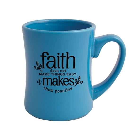DEXSA Faith Does Not Make Things Designer Ceramic Mug - Holds 19 Oz