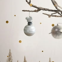 HongHeng 1Pc Noble Squirrel on Pinecone Glass Christmas Ornament