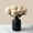 Beige Large, variant on Faux Kiku Flower White - 10 Stems & 18 Eucalyptus Stems(2 Branches), Small Mini Chrysanthemum Flowers, Artificial Pom Pom Balls for Aesthetic Room Decor, Floral Arrangements Centerpiece