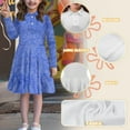 thumbnail image 6 of DISNIMO Blue Tie Dye Dress for Girls Age 7-8 Year Old Girl Dresses Long Sleeve Collared Dress Kids Skater Dress Girl Midi Dress Fall Swing Dress Girl Lightweight Girls Dresses Soft Casual, 6 of 7