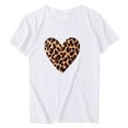 thumbnail image 5 of WREESH Women's Graphic T Shirts Valentine's Day Leopard Heart Printed Tees for 2025 Casual Short Sleeve Tee Tops White, 5 of 5