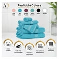 thumbnail image 3 of Bathroom Hand Towel 18 X 28 Inch 600 GSM 100% Cotton - Popcorn Textured Towel - 6Pcs Sky Blue, 3 of 7