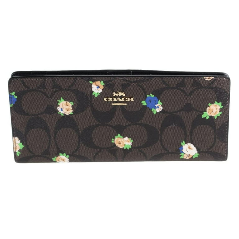 Coach newest Medium Corner Zip Wallet With Mini Vintage Rose Print