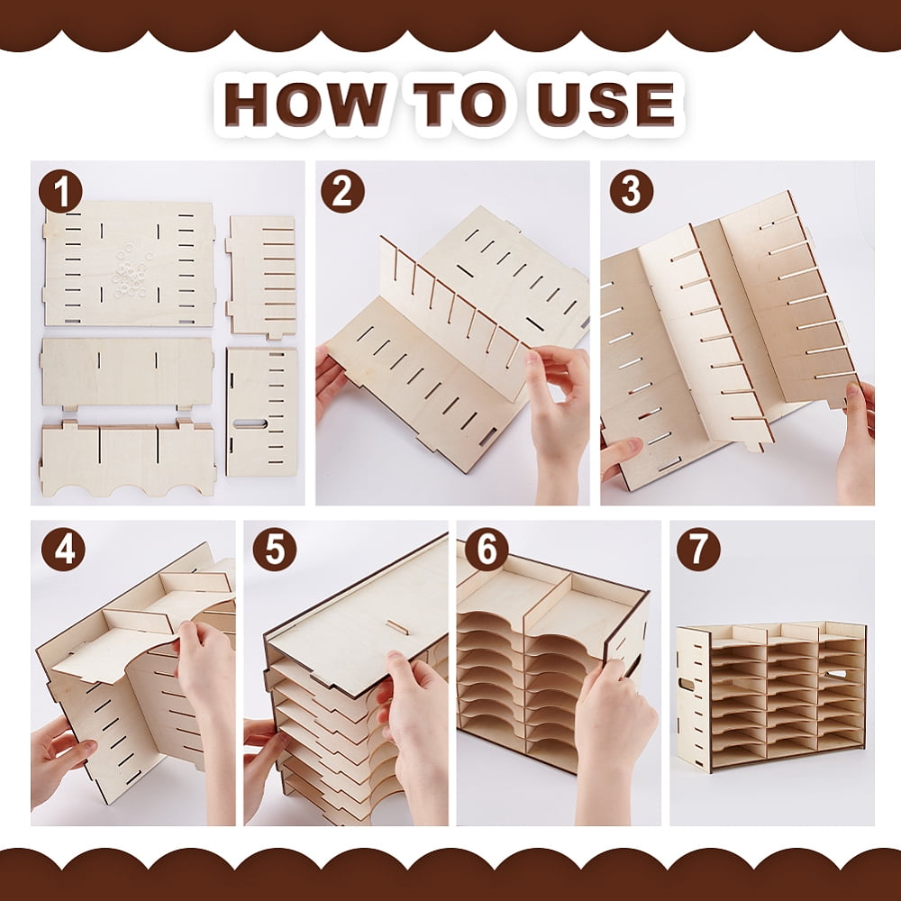 24 Grids Diamond Tray Holder Organizer Wooden Drill Pen Holder Multi-Boat Tray Storage Rack Wood Rhinestone Dot Tool Diamond Art Accessories
