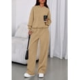 thumbnail image 2 of Conjunto Deportivo PRETTYGARDEN 2 Piezas Sudadera con Capucha y Pantalones Anchos Caqui M, 2 of 8