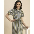 thumbnail image 5 of Moomaya Short Sleeve Spread Collar Cotton Dress - Women's Trendy Shirt Dress, 5 of 9