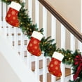 thumbnail image 6 of 24 Pack Christmas Stockings Bulk,Traditional Red and White Christmas Stockings for Fireplace Decoration White Cuff with Gold Snow Christmas Stockings for Christmas Holiday Decorations, 6 of 7