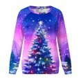 thumbnail image 4 of Xmas Snowman Sweatshirts for Women Funny Christmas Hoodies Oversized Fleece Tops Long Sleeve Crewneck Tops Warm Sweaters Lightweight Pullover Fall Winter Clothes, 4 of 4