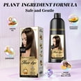 thumbnail image 6 of Hair Dye Shampoo 3-in-1, Semi-Permanent Gray Hair Coverage, Color Depositing Shampoo for Women & Men, Vegan, Ammonia-Free (Medium Brown), 6 of 8